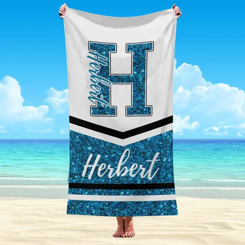 Vista 20 de Artsadd Toalla de playa personalizada para adultos, manta de playa personalizada de baloncesto con nombre inicial como regalo de fiesta para viajes