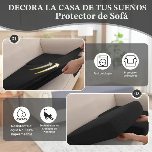 Vista 7 de BT.WA Fundas de sofá seccional para sofá con cojín en forma de L, funda de sofá lavable, suaves fundas de cojín de sofá, fundas elásticas para sofá