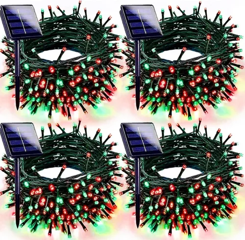 Vista 14 de Solar Christmas Lights Outdoor 2 Pack 66FT 200 LED String Lights Multicolor