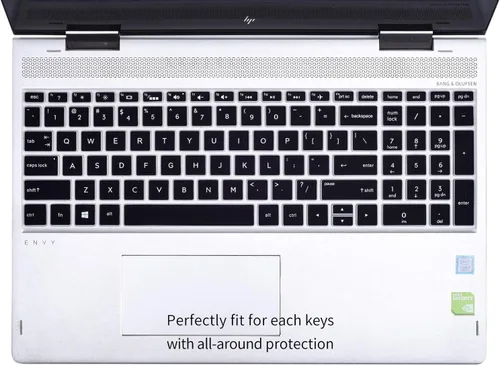 Vista 7 de Cubierta de teclado para portátil HP 15.6 15-dw 15-dy 15-da/db 15-ef 15-bs/bw 15-dy5033dx dy5073dx dy2073dx dy5399nr dy5599nr 15-dw4047nr Negro
