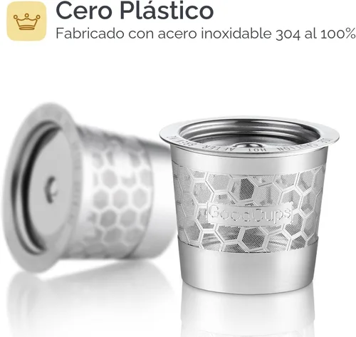 Vista 3 de Paquete de 2 cápsulas de café reutilizables de acero inoxidable 304 para Keurig K-Express, K-Elite, K-Duo, K-Mini, Mini Plus, K-Classic, K-Select