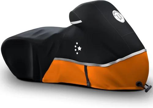 Vista 13 de Funda para motocicleta 420D resistente para todas las estaciones, universal, impermeable, protección al aire libre, 86" XL, funda para vehículo/negro