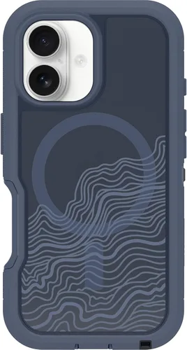 Vista 25 de OtterBox Funda transparente para iPhone 16 Defender Series XT - Azul claro