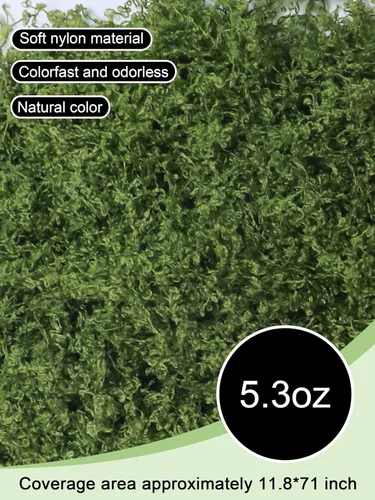 Vista 2 de Planta artificial de musgo artificial de musgo floral verde de 5.3 onzas para manualidades, manualidades de hadas, jarrón, florero, decoración de A