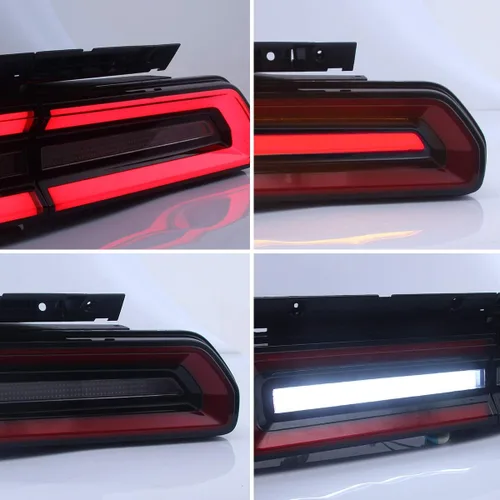Vista 7 de VLAND - Luces traseras LED completas para Dodge Challenger Coupé 3ª generación 2008 2009 2010 2011 2012 2013 2014, con montaje de lámparas traseras