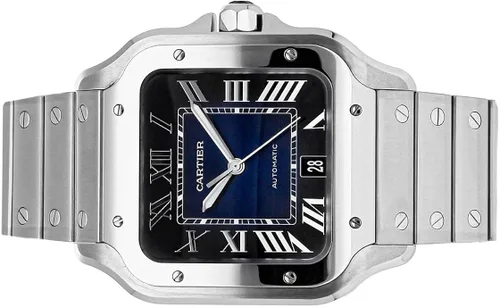 Vista 2 de CARTIER Reloj Santos De Blue Dial para hombre WSSA0030 Azul Patchwork