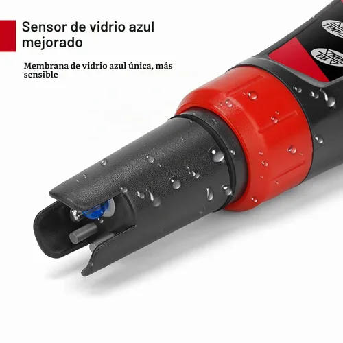 Vista 6 de UIUZMAR Medidor digital de pH Medidor de pH TDS EC para solución hidropónica Medidor de pH y EC con pantalla LCD Probador de agua TDS Medidor de pH