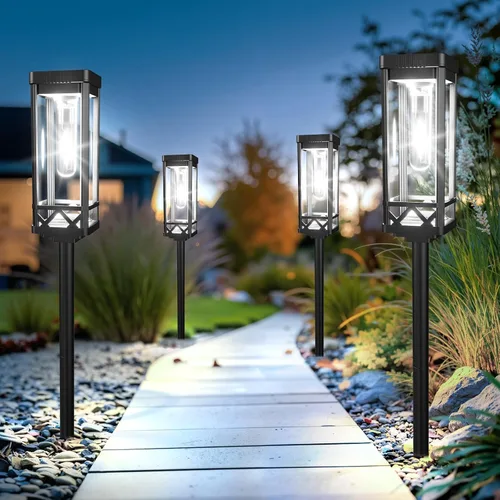 Vista 11 de KOOPER Taller Solar Pathway Lights Outdoor, 2 Pack Upgraded Brighter Solar Garden Lights Solar Powered, Up To 15 Hours Outdoor Solar Lights for Yard