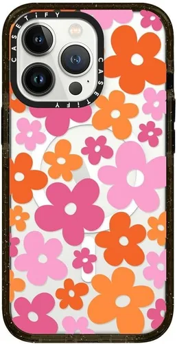 Vista 140 de CASETiFY Funda Impact para iPhone 13 [Protección contra caídas de grado militar 4X de 8.2 pies/Compatible con Magsafe] - #1 Mom - Transparente