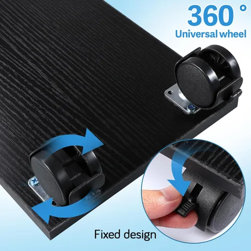Vista 4 de SEWACC Soporte móvil ajustable para CPU con 4 ruedas giratorias, soporte de torre de computadora para piso debajo del escritorio, soporte de PC