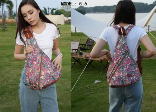 Vista 4 de Baosha Bolso bandolera colorido para mujer, mochila cruzada para el hombro, casual, viajes, senderismo, XB-10