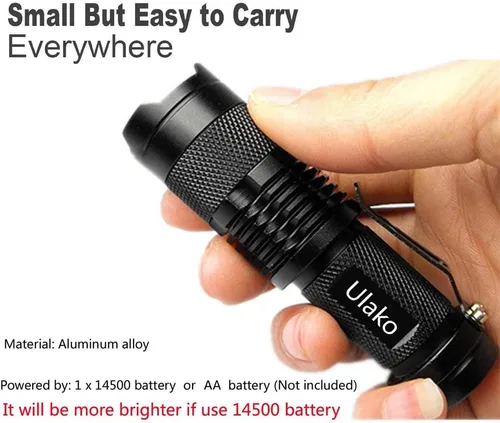 Vista 8 de Detector de luz linterna verde Ulako único 1 modo con Zoom LED 150 yardas para la pesca y caza