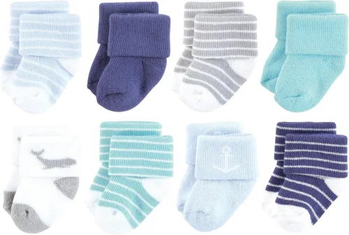 Vista 25 de Hudson Baby - Calcetines de algodón para bebés recién nacidos y Terry para niñas bebés