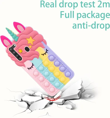 Vista 8 de nancheng Funda antiansiedad con burbujas para Samsung Galaxy A21, funda protectora de silicona suave a prueba de golpes, antiarañazos