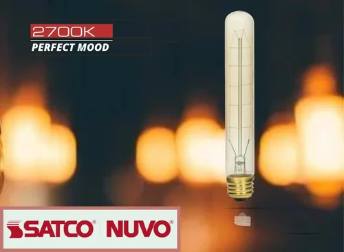 Vista 6 de Satco Incandescente T9 de 60 vatios; transparente; 3000 horas nominales promedio; 230 lúmenes; base media; 120 voltios para accesorios