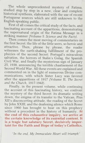 Vista 2 de The Whole Truth About Fatima: Volume Three: The Third Secret (1942-1960) Tapa blanda – 1 Enero 1990