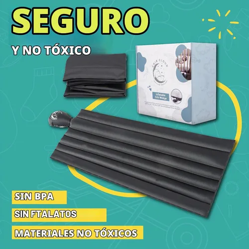 Vista 9 de Almohada inflable en forma de cuña para alivio de cólicos en bebés – Cuña para dormir de bebé totalmente ajustable para ayudar con el reflujo ácido