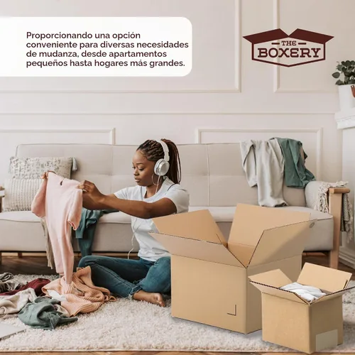 Vista 6 de The Boxery Cajas de mudanza 10 unidades medianas 18x14x12 pulgadas