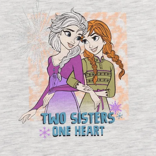 Vista 7 de Disney Frozen Princess Anna Elsa Tiana Sally Jack Skellington Girls 2 Pack Tunic Graphic T-Shirts Infant to Big Kid