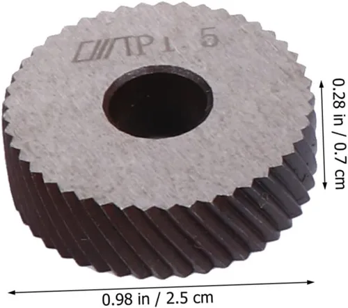 Vista 2 de TEHAUX Rueda de moleteado de acero de alta resistencia 4pcs Cabeza de pivote para torno Herramienta de moleteado grueso