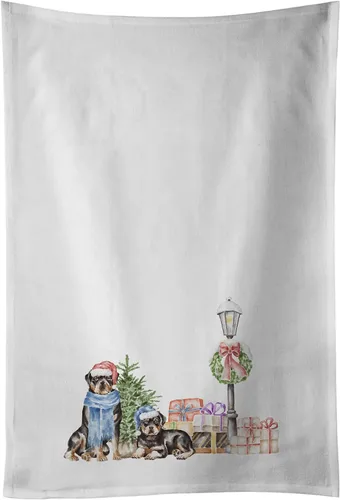 Vista 19 de Caroline's Treasures CK8100WTKT - Juego de 2 toallas de cocina con diseño de bulldog francés con diseño de país de las maravillas navideñas