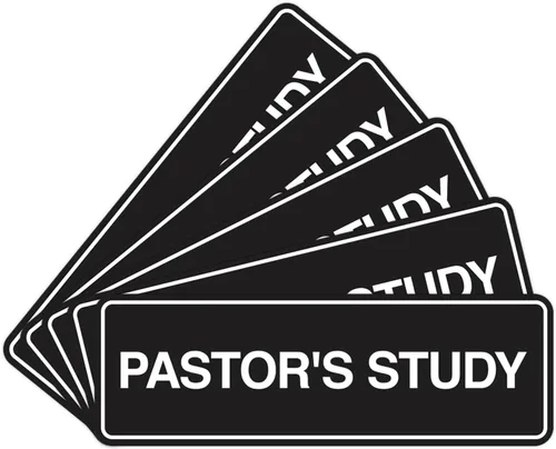 Vista 24 de Signs ByLITA Señal de estudio estándar del pastor (negro) - Pequeño