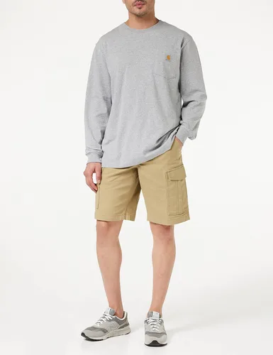 Vista 2 de Carhartt - Camisa de ajuste holgado para hombre, pesada, de manga larga y con bolsillo