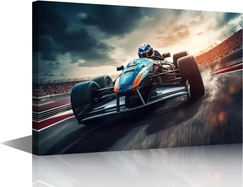 Vista 19 de Car Pictures for Living Room Wall Decor Super Car Driving Art Prints City Highway Road Paintings 1 Piece Canvas Wall Art Super Car Canvas Prints