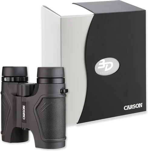 Vista 9 de Binoculares 3D de alta definición y a prueba de agua con vidrio de dispersión extra baja, de la marca Carson, negro High Quality Binoculars for