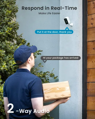 Vista 7 de ieGeek Cámaras de seguridad solares inalámbricas para exteriores con panel solar, cámara inalámbrica WiFi 2K para seguridad en el hogar con visión
