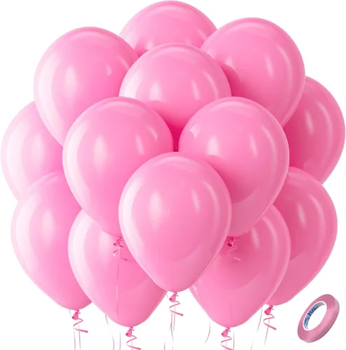 Vista 106 de Bezente Paquete de 150 globos de látex mate color burdeos de 5 pulgadas rojo (07-Red-G42)