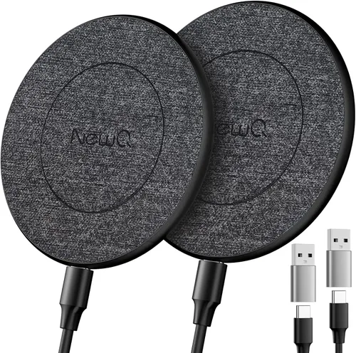 Vista 9 de Cargador inalámbrico NewQ, almohadilla de carga inalámbrica de 15W Max para iPhone 17 16 15 14 13 12 11 Mini/SE/Pro/Max/Plus, Samsung Galaxy