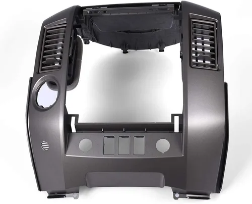 Vista 5 de GRAND ORANGE Bisel de Radio AC del Tablero Central Compatible con Nissan Titan (LE, SE) 2004-2006 / Nissan Armada (LE, SE) 2005-2006 Gris con Bisel