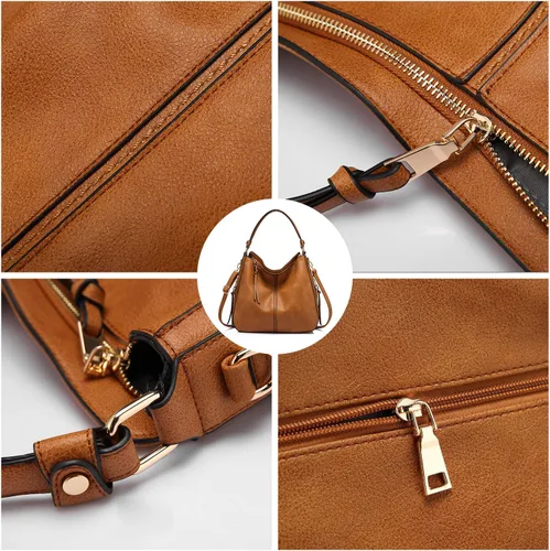 Vista 4 de Bolsas de diseñador de estilo hobo, grandes, de cuero sintético, para mujer
