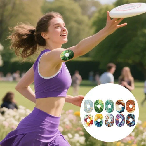 Vista 6 de Paquete de 30 parches adhesivos para Dexcom G7, impermeables, resistentes al sudor, precortadas, compatibles con Dexcom G7, cubiertas flexibles