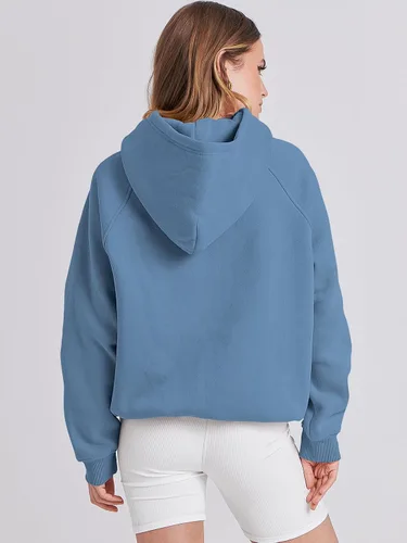 Vista 5 de ANRABESS - Sudaderas con capucha para mujer, sobre talla, de vellón de manga larga, modelo de 2024, para otoño