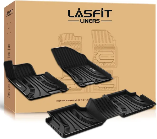Vista 33 de LASFIT Alfombrillas de Piso Compatibles con Nissan Armada 2017-2018 / Infiniti QX56 2011-2013 / Infiniti QX80 2014-2018, TPE Para Todo Clima Ajuste