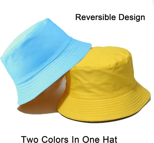 Vista 77 de PFFY Bucket Hat for Women Men Cotton Summer Sun Beach Fishing Cap