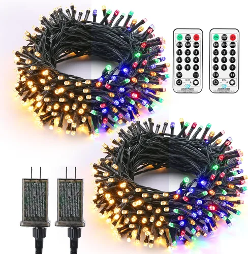 Vista 12 de Brizled Luces de Navidad inteligentes, 66 pies, 200 luces LED que cambian de color, aplicación y control de voz, luces de árbol de Navidad