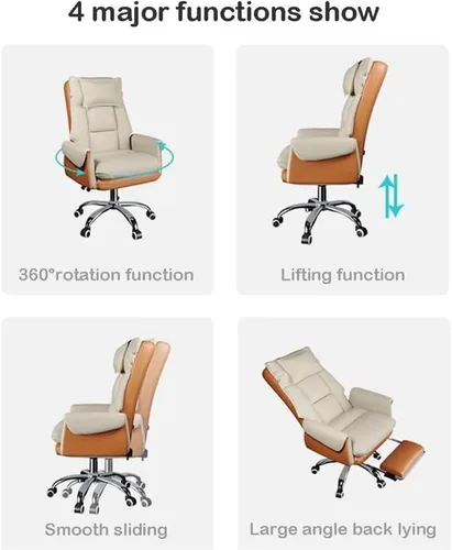 Vista 6 de High Back Computer Gaming Chair with Footrest Lumbar Backrest Design Executive Swivel Office Desk Chairs for Conference Room Living Bedroom