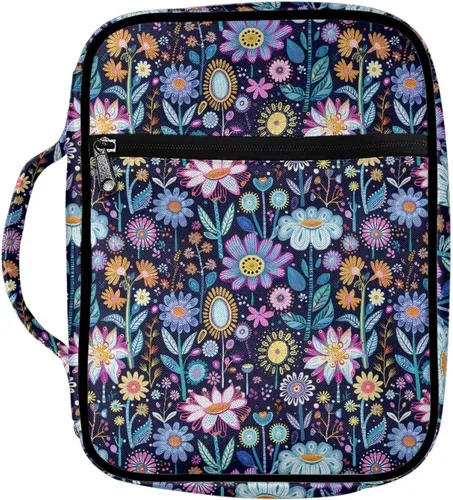 Vista 25 de Funda para la Biblia de Béisbol con Impresión de Agua y Fuego para Niños, Fundas Ligeras para la Biblia, Bolso de Mano para Estudio de la Biblia