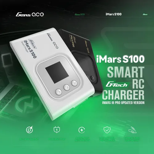 Vista 4 de Gens ace Imars S100 G-Tech Series 100W Lipo Cargador de batería (blanco)