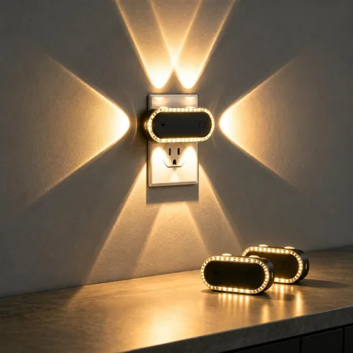 Vista 10 de Briignite Night Light Plug into Wall, 3CCT Projector Night Light 2 Pack