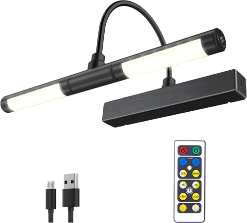 Vista 9 de BIGMONAT Luz de imagen recargable por USB, luz LED inalámbrica con control remoto, luz de pintura giratoria, cabezal de 3 modos de iluminación