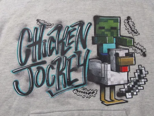 Vista 2 de Minecraft Chicken Jockey - Sudadera deportiva para hombre