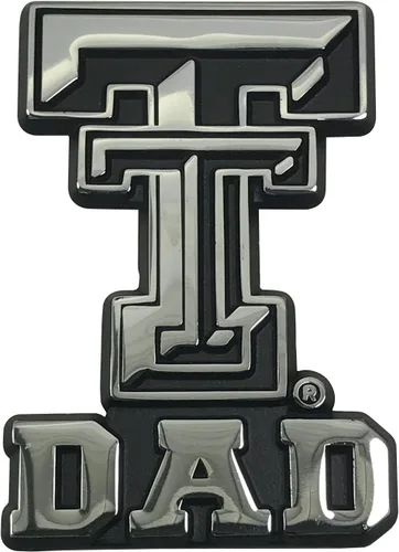 Vista 4 de Texas Tech Emblem Red Raiders - Emblema de metal prémium para automóvil (cromado)