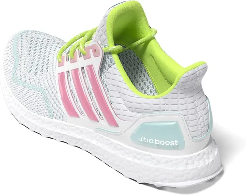 Vista 4 de adidas Tenis Ultraboost 1.0 Neon para mujer, BlancoBliss PinkLucid Lemon
