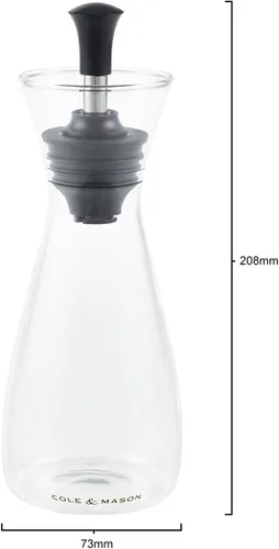 Vista 3 de Cole & Mason Sawston - Vertedor de aceite y vinagre, 11.8 fl oz, dispensador de aceite/dispensador de vinagre, vidrio, 8.268 in, individual, botella