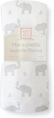Vista 9 de SwaddleDesigns Marquisette - Manta de recepción envolvente para bebés niños y niñas, muselina de algodón premium suave, mejor regalo de baby shower