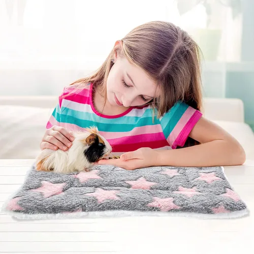 Vista 4 de Jetec 4 Piezas Almohadillas para Orina de Conejillo de Indias Lavables 10 x 11 Pulgadas Almohadillas de Cama de Conejillo de Indias Camas de Felpa